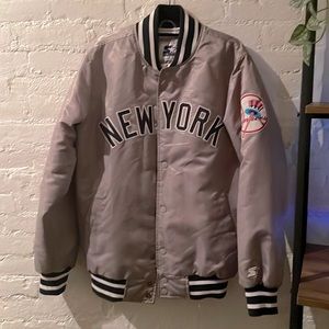 STARTER silver vintage style bomber, Men’s Medium